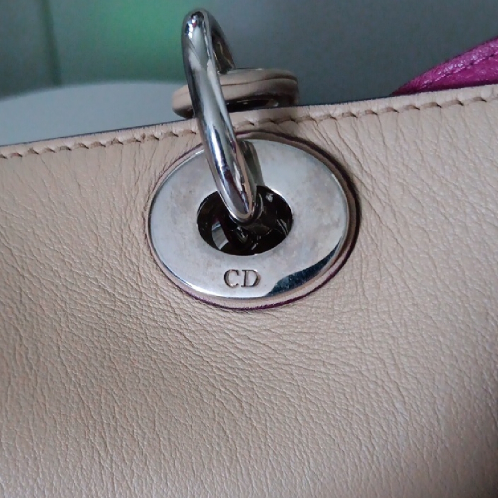 **Sale** Dior Beige Tote And Her Baby... with Pink Interior and Silver Hardware - Picture 9 of 16
